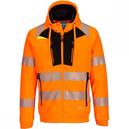 DX477_DX4_Hi_Vis_Funnel_Neck_Zipped_Sweatshirt_1 DX477 DX4 Hi-Vis Funnel Neck Zipped Sweatshirt